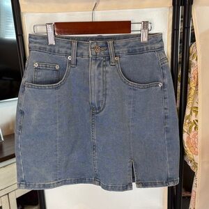 Classic Blue Denim Mini Skirt